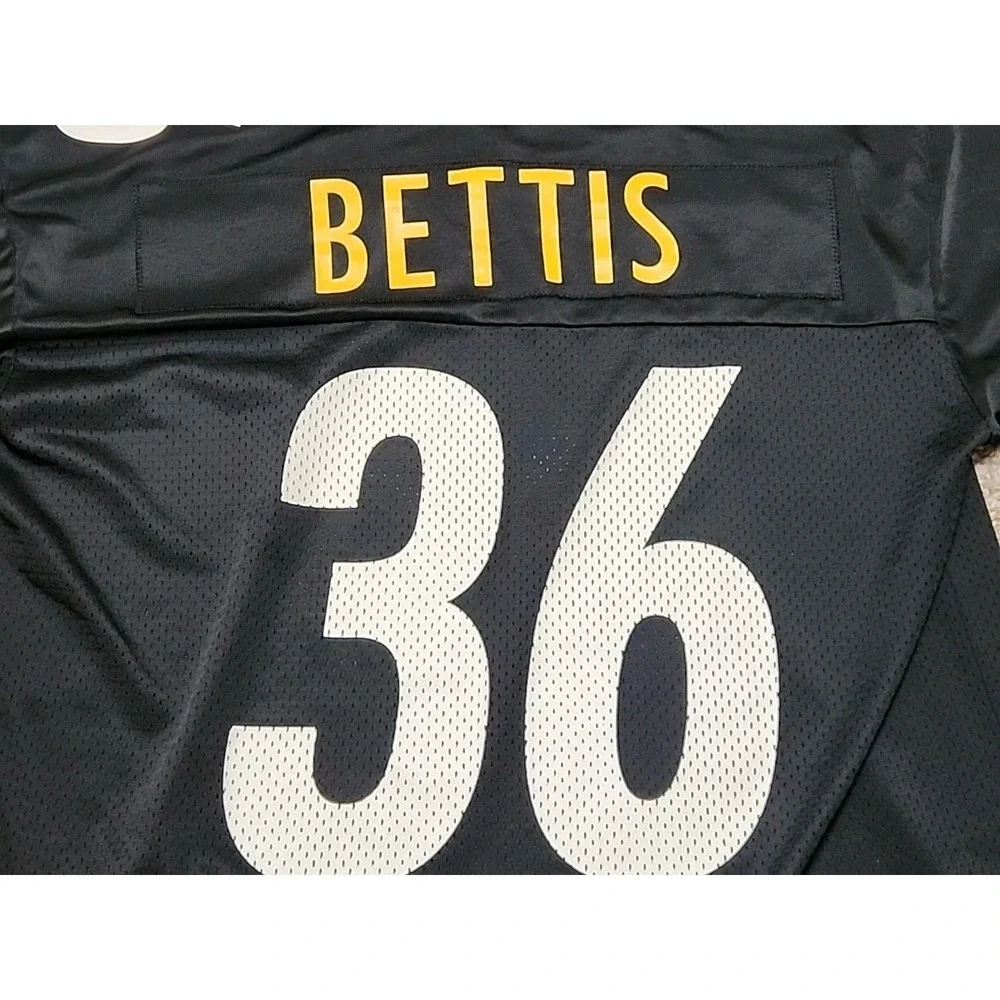 Vintage Pittsburgh Steelers Jersey Mens Large Black NFL Football Nike Bettis‎ 36
